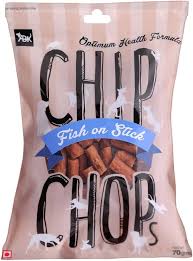 Chip chops fish on stick